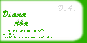 diana aba business card